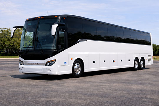 56-passenger charter bus available for charter in Brigham City, UT